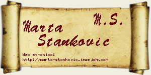 Marta Stanković vizit kartica